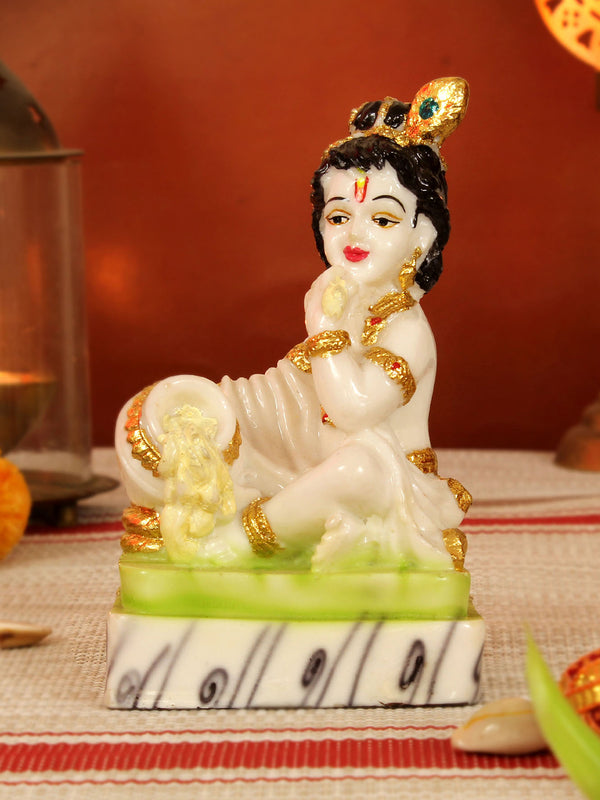 Home Decoration Resin Krishna Makhan Chor Idol Sculpture