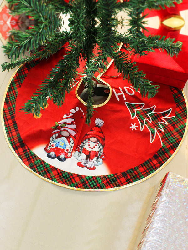 Christmas Tree Skirt Wreath ,Tree Cloth for Christmas Decoration Item ( Red )