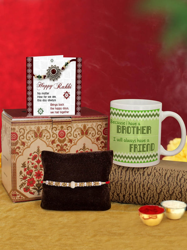 Brother Rakhi with Mug & Mini Card Combo