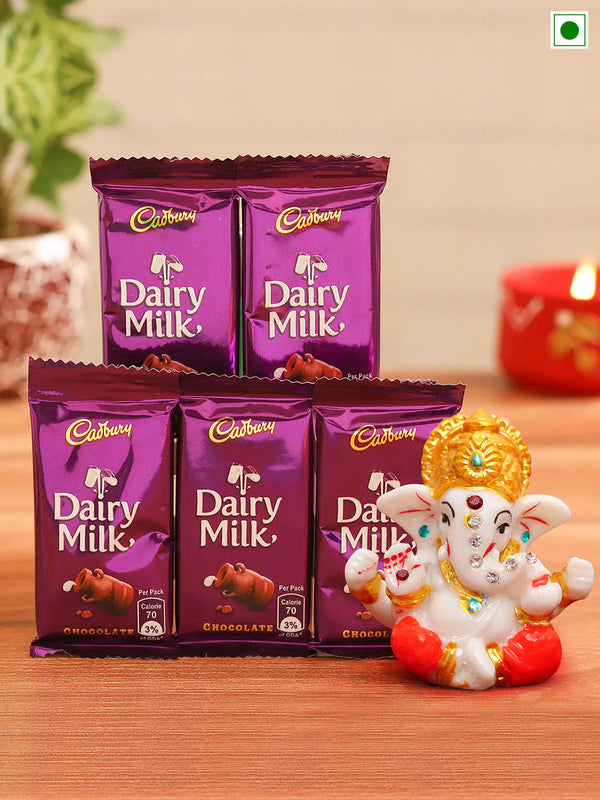 Diwali Gift Combo Daily Milk Chocolates With Ganesha Idol