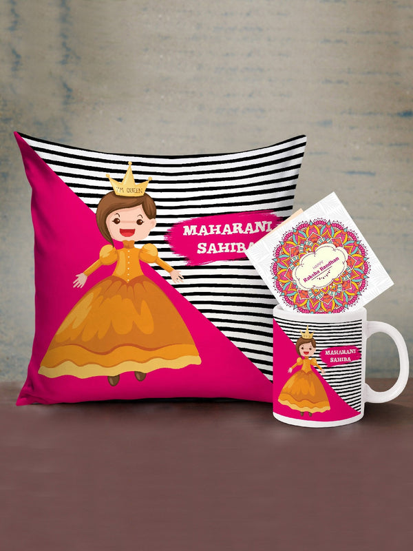 Multicoloured Cushion Rakhi Gift Set