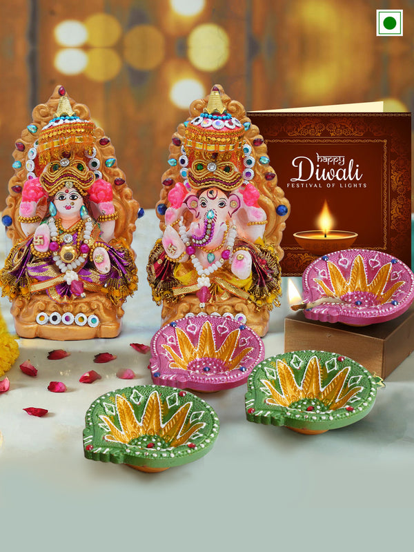 Beige 7 Pieces Diwali Gift Hamper