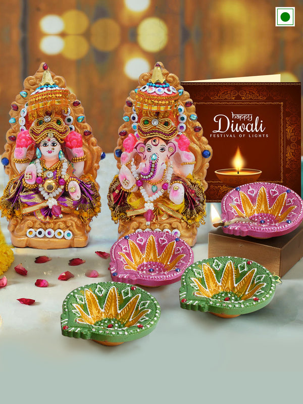 Beige 7 Pieces Diwali Gift Hamper