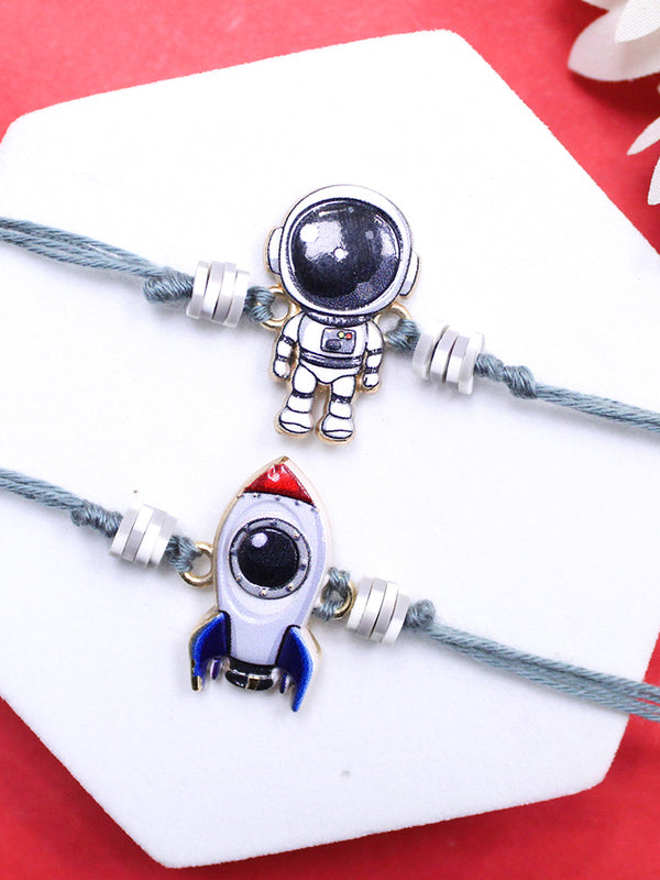 Rakhi for Kids Boy - Set of 2 Premium with Greeting Card and Roli Chawal