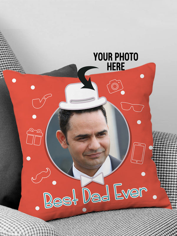 Best Dad Ever Fathers Day Personalized Cushion