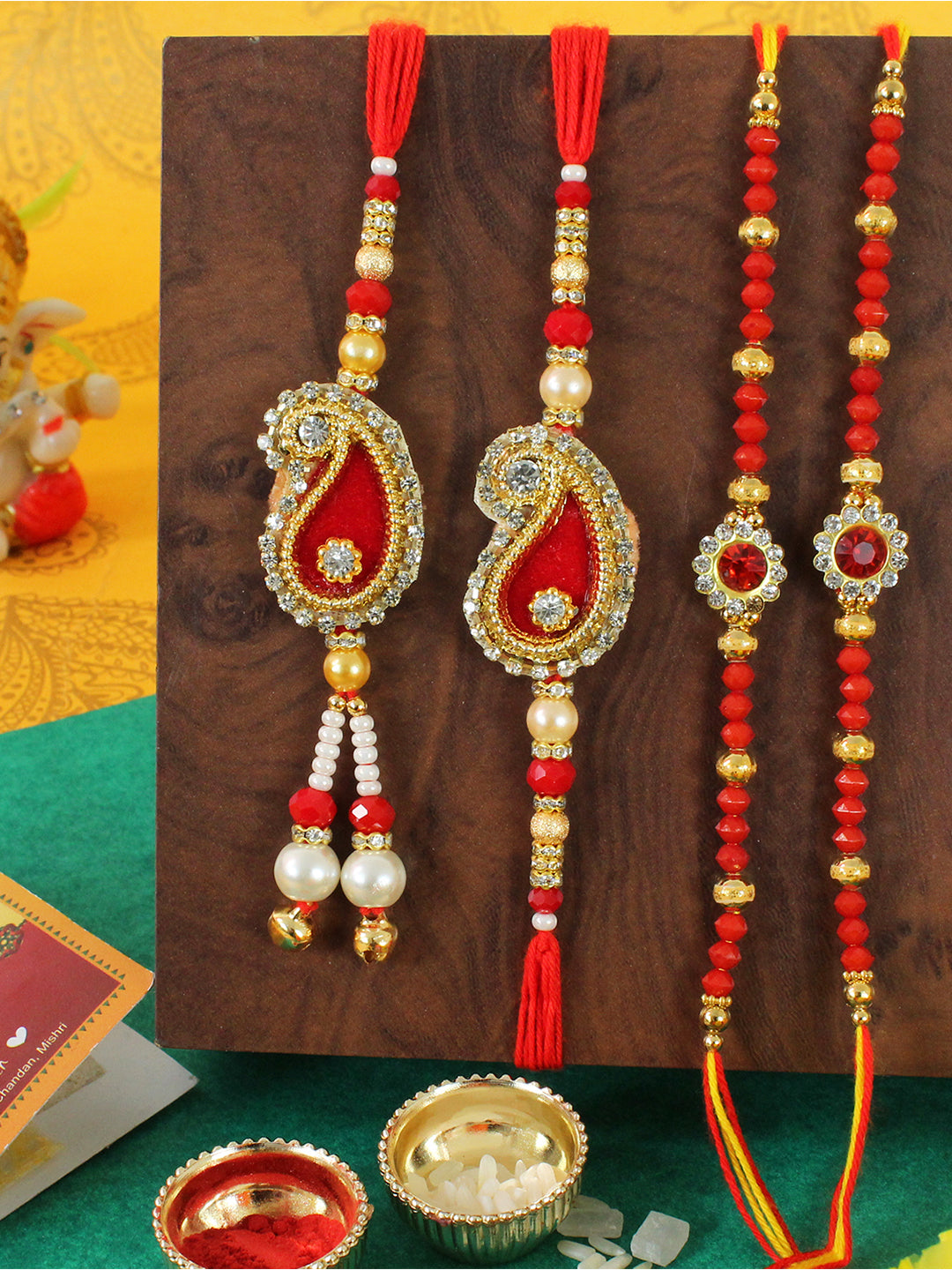 Buy | Lumba Rakhi with Brother Rakhi | Bhatija Rakhi Set of 2 | Tied ...