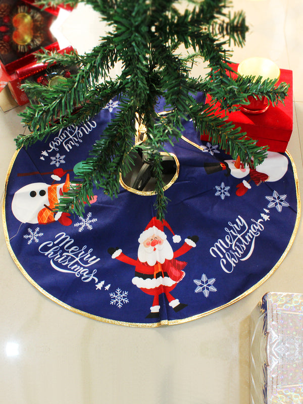 Christmas Tree Skirt Wreath ,Tree Cloth for Christmas Decoration Item ( Blue )