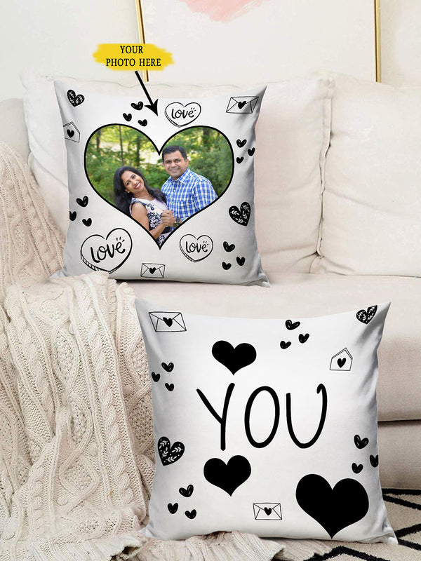 Set of 2 Love You Personalized Cushion