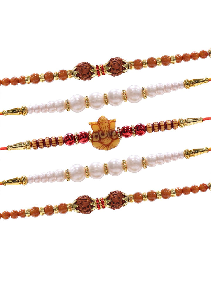 Twisted Thread Rakhi Buy | Set of 5 Rakhi for Brother Thread Rakhis with Roli Chawal | TIED ...
