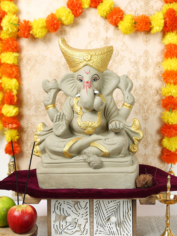 Beige Ganesha Idol Showpiece