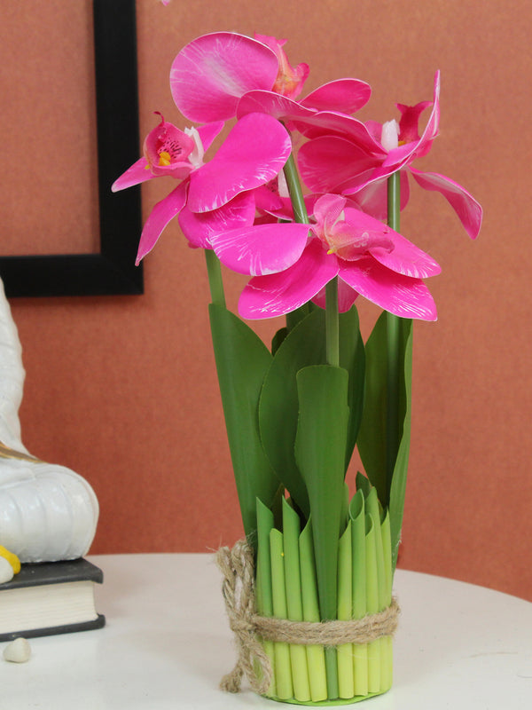 Artificial Pink Orchid Flowers Plant for Decoration