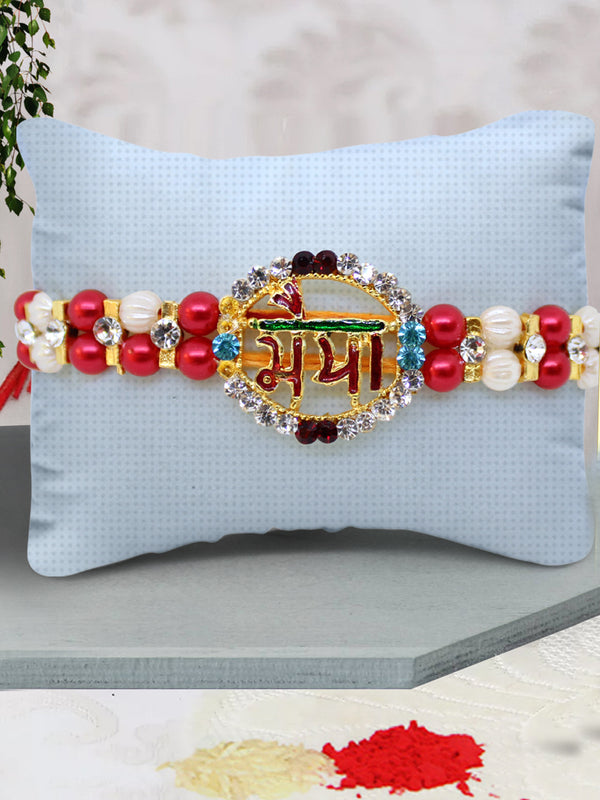 Designer Handmade Bhaiya Rakhi Comes with Rakhi Card & Roli Chawal Tika