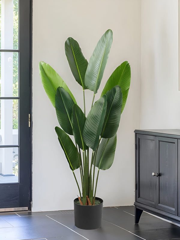 Green Bird-Of-Paradise Artificial Plant With Pot