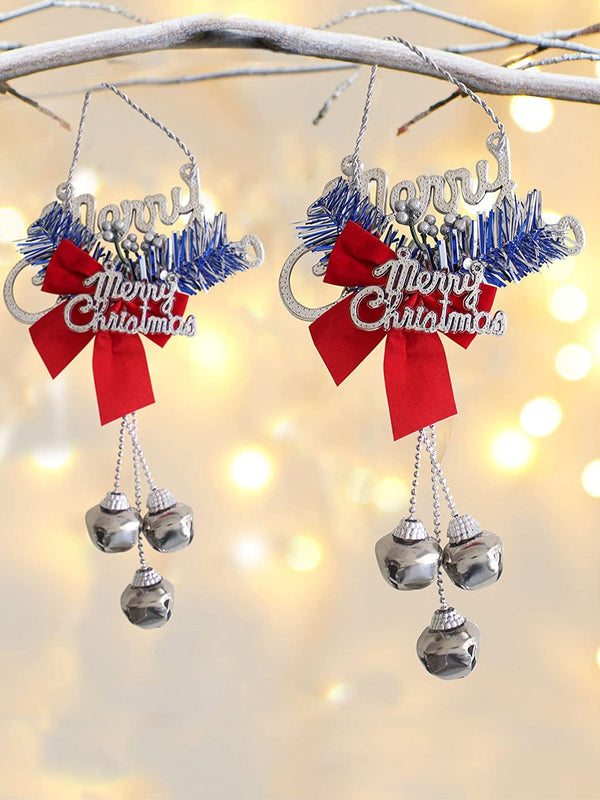 Set of 2 Christmas Wall Dcor Hanging Bells Gift Pack