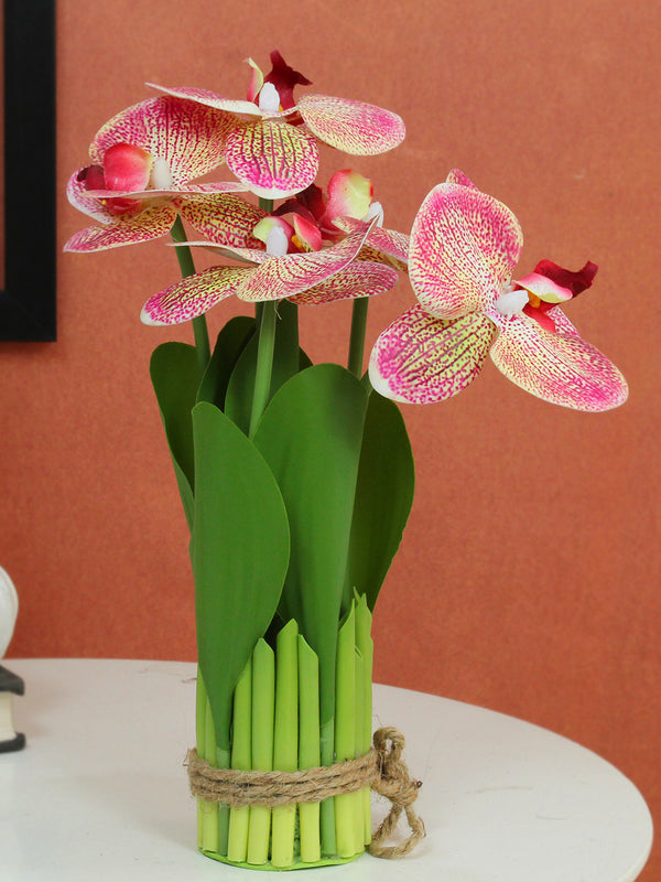Artificial Orchid Flowers Plant for Decoration (Multicolour)