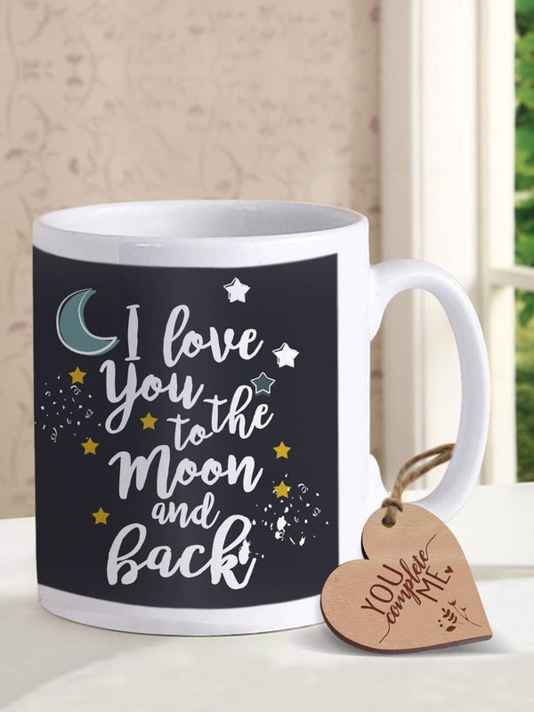 White Printed Coffee Mug Gift Set