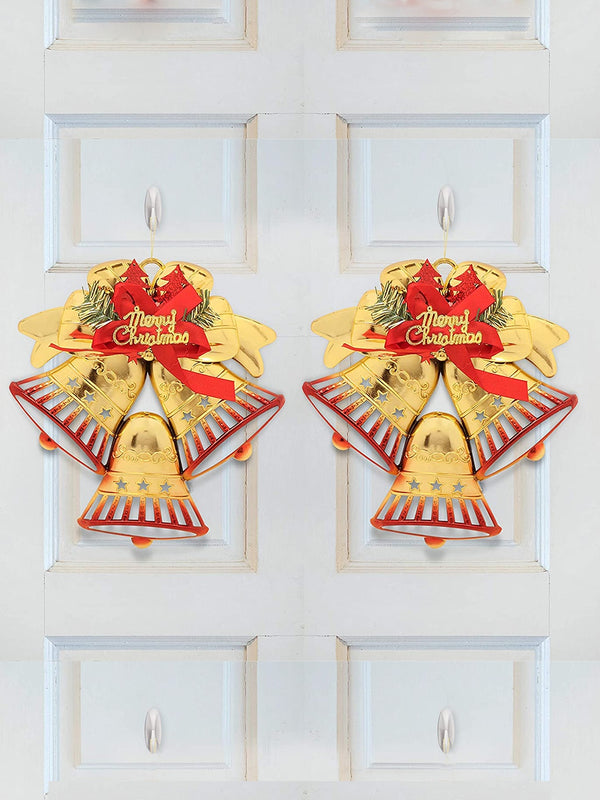 Multi Set of 2 Christmas Hanging Bells