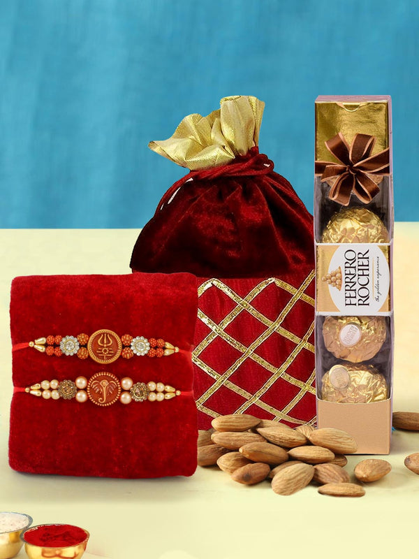 Rakhi for Brother with Chocolates and Dryfruits Combo Gift Pack