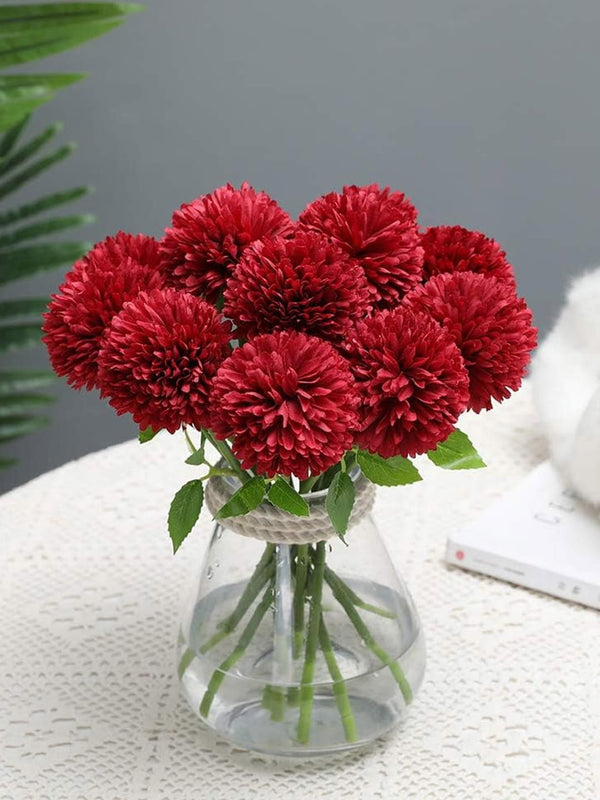 Maroon 6 Pieces Artificial Bouquet Flower