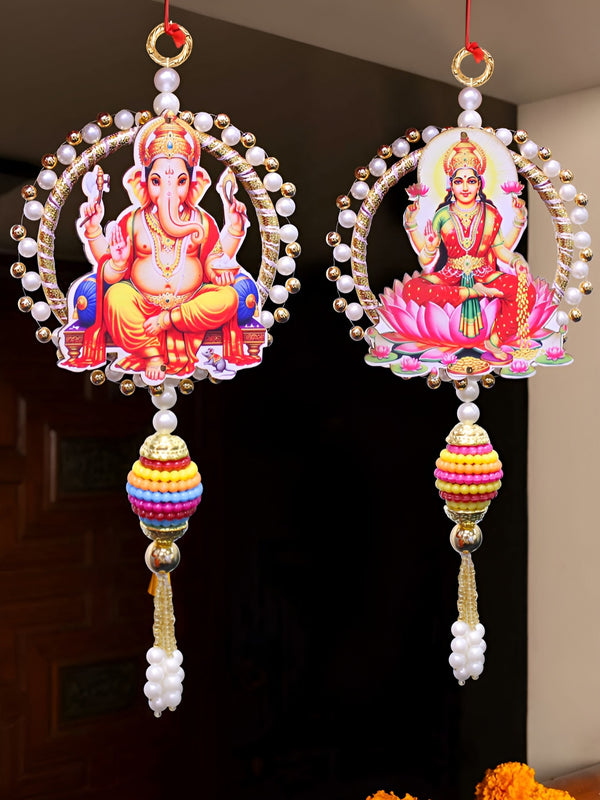 2-Pcs Pink & White Wall Hanging Door Latkan