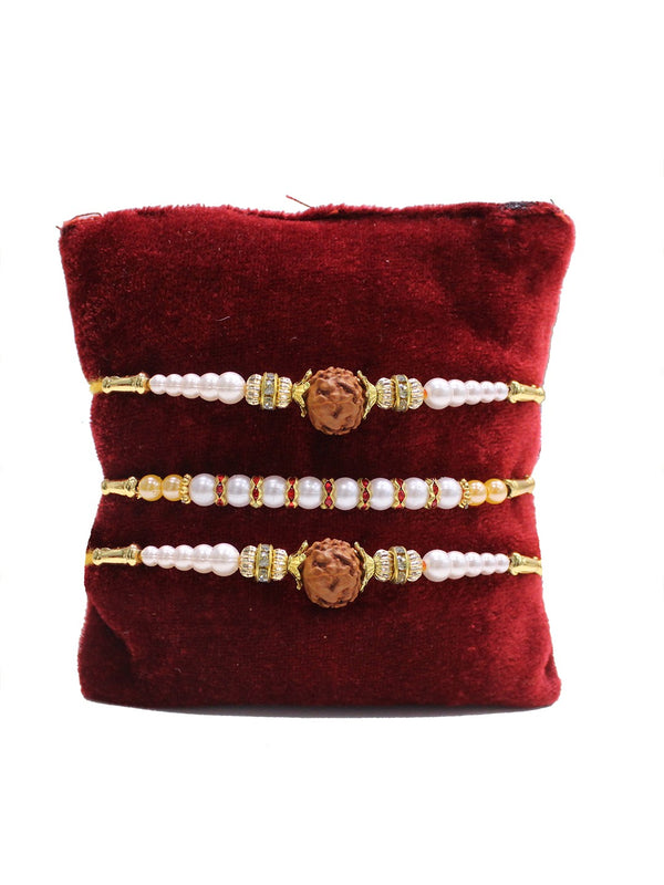 Set of 3 Rakhi Thread Rakhis with Roli Chawal