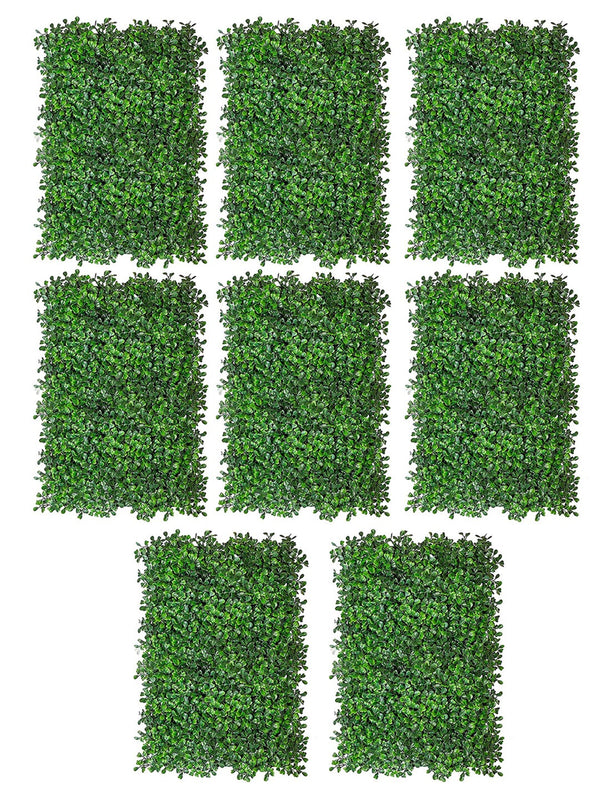 Green 8 Pieces Artificial Wall Hanging Hydrangea Grass Panel
