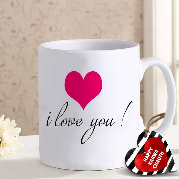 Cute Charming Love Special Printed Mug with Wooden Tag Gift