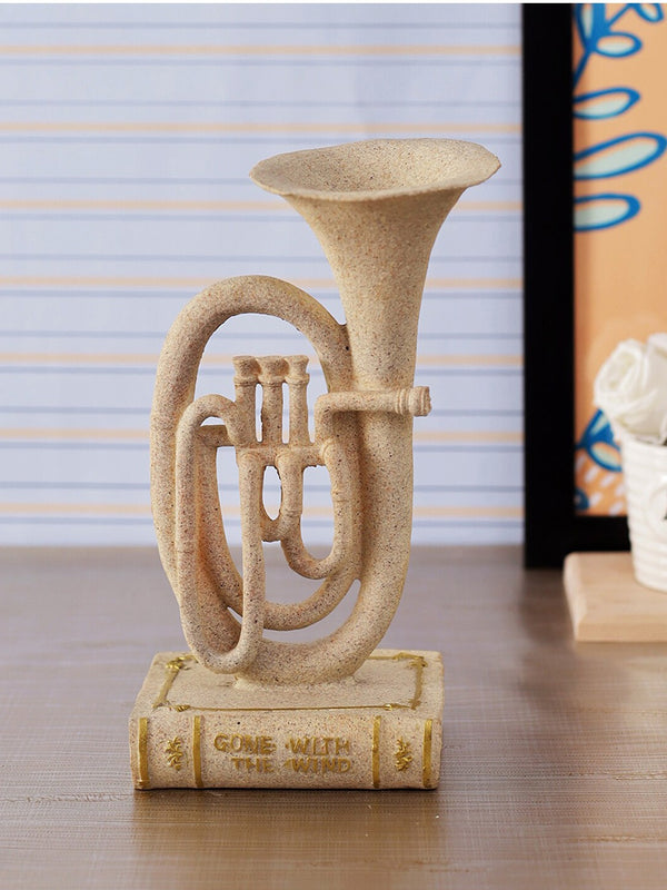 Beige Tuba Musical Instrument Decorative