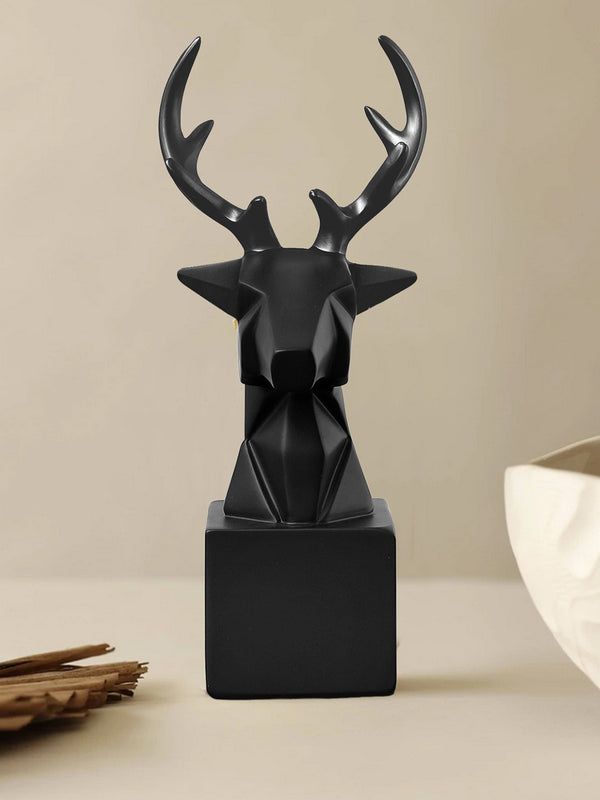 Black Deer-Head Decorative Showpiece