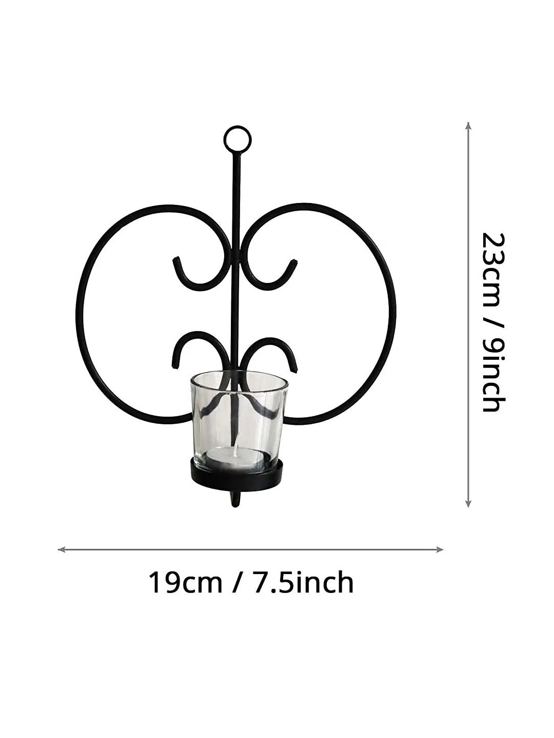 Buy Black Pack Of 3 Wall Hanging Tealight Candle Holders Tied Ribbons