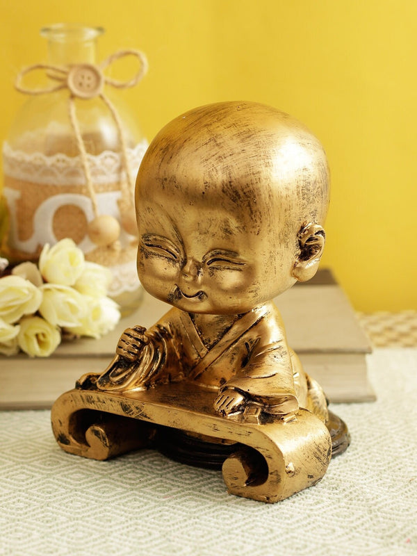 Black & Gold Buddha Idol Showpiece