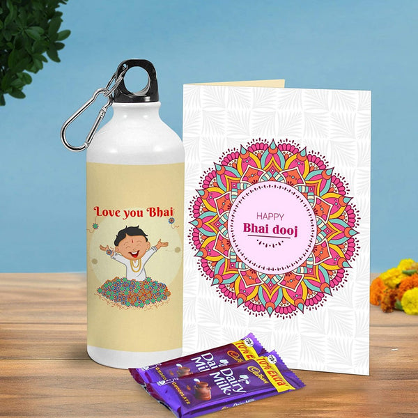 Bhai Dooj Gifts For Brother with Printed Sipper Bottle