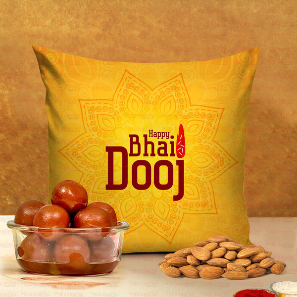 Happy Bhai Dooj Combo with Gulab Jamun, Almonds ,Kalawa and Roli Chawal