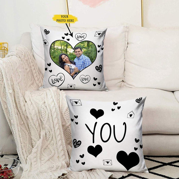 Set Of 2 Love You Personalized Cushion