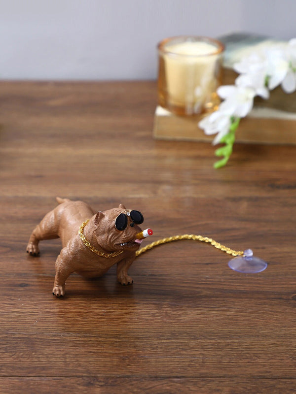 Brown Bulldog Statue Figurine