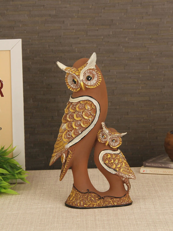Brown Decorative Owl Statue