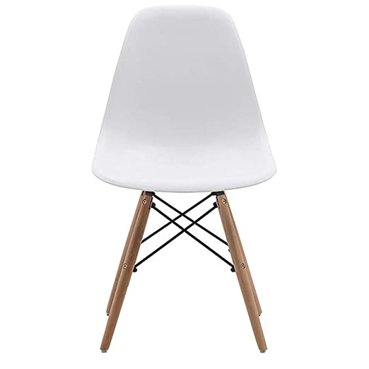 DSW Chair for Bed Room, Cafe, Bed Room (Beechwood, White, 81 cm X 40 cm)