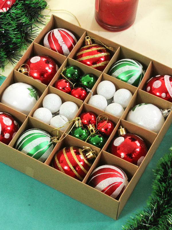 Christmas Red And White Ball Set 44Pcs
