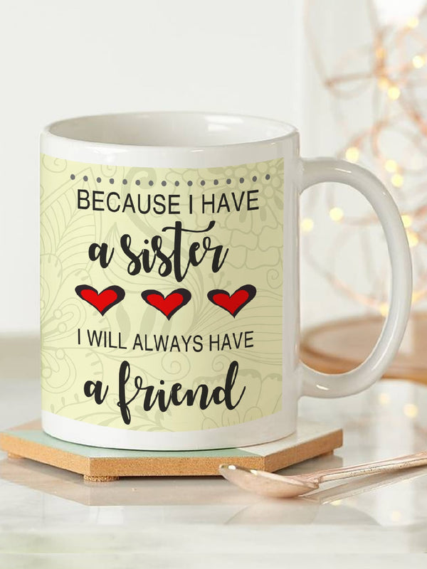 Beige Text or Slogans Ceramic Mug