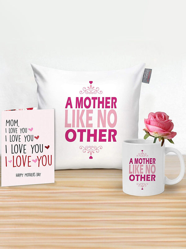 White & Pink Printed Mothers Day Gift