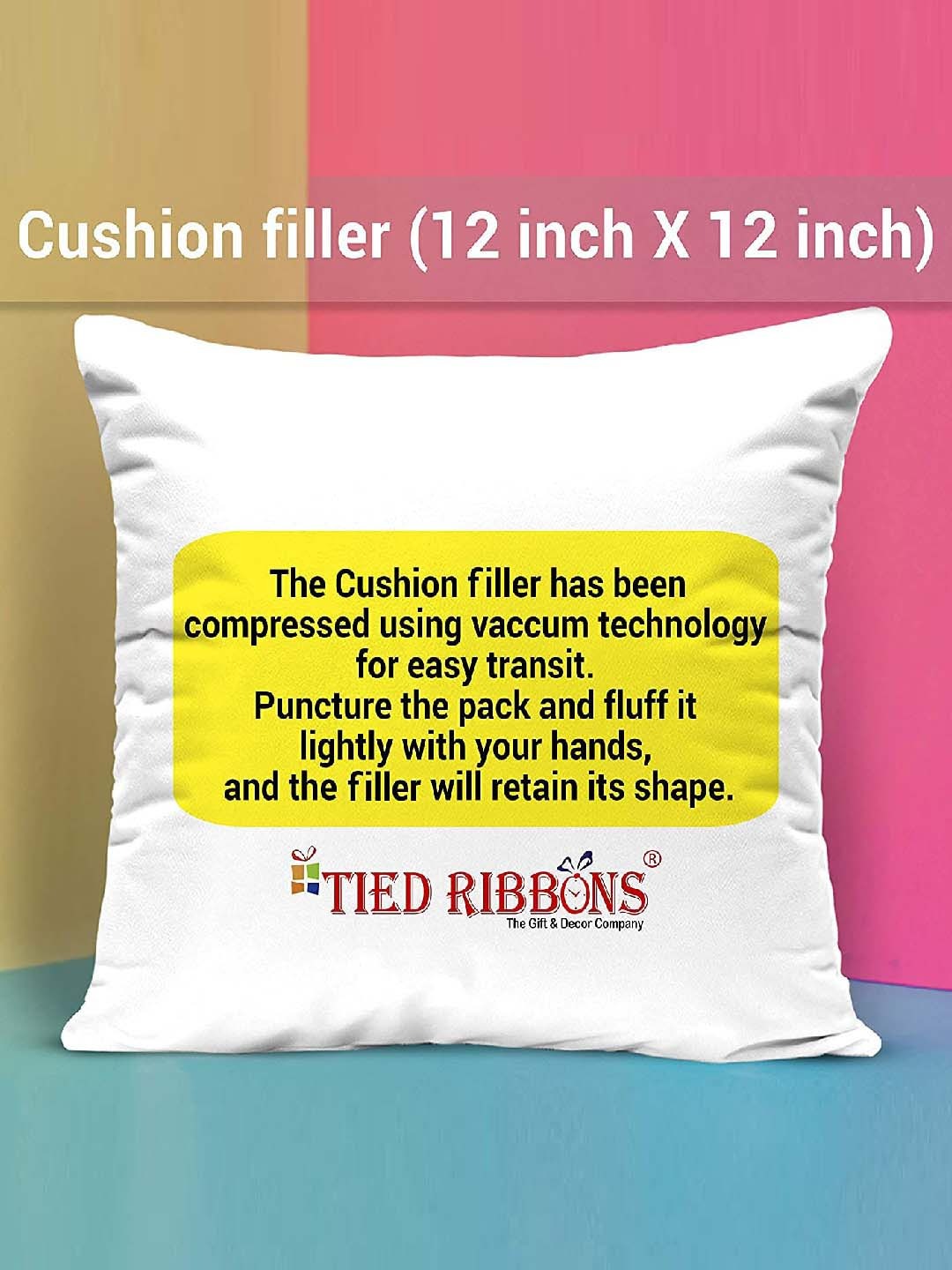 Buy | Fluorescent Green & White Printed Cushion | Tied Ribbons