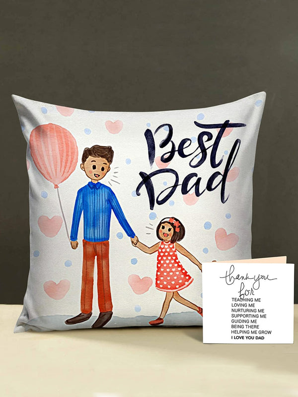 White & Red Printed Fathers Day
