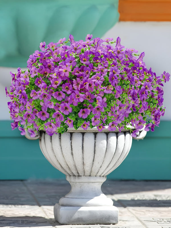 Set of 5 Artificial Eucalyptus Flower Bunch for Vase Pot Home Dcor - (Purple)