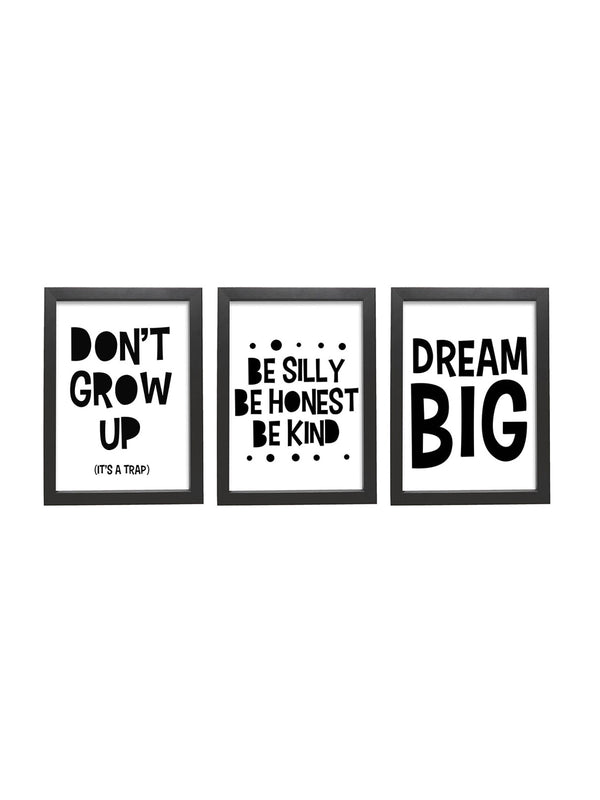 Set Of 3 Quotes Wall Art
