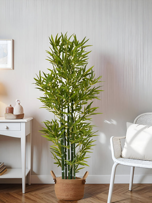 Green Bamboo Artificial Plant With Pot