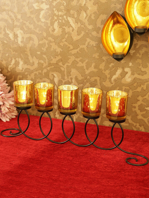 Gold-Toned Tealight Candle Holder