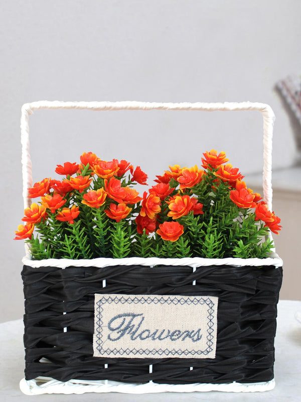 Green and Orange Artificial Plant With Basket