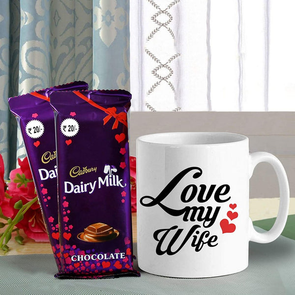 Amazing Printed Mug with Chocolate Gift Idea For Awesome Wife