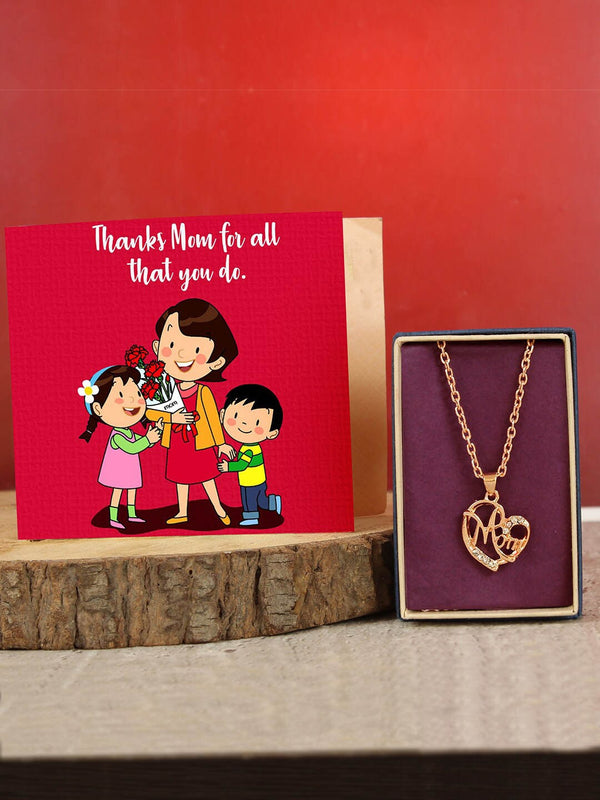 2-Pieces Mom Special Pendant With Chain