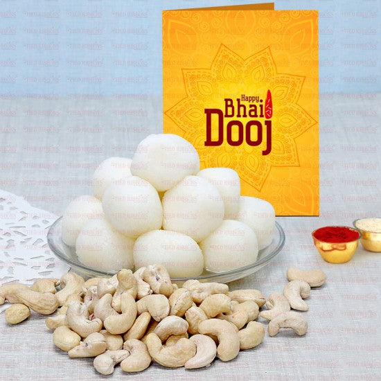 Special Sweets & Dry Fruits Gift Hamper with Kalawa and Roli Chawal